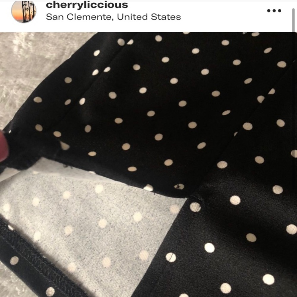 Polka dot mini skirt